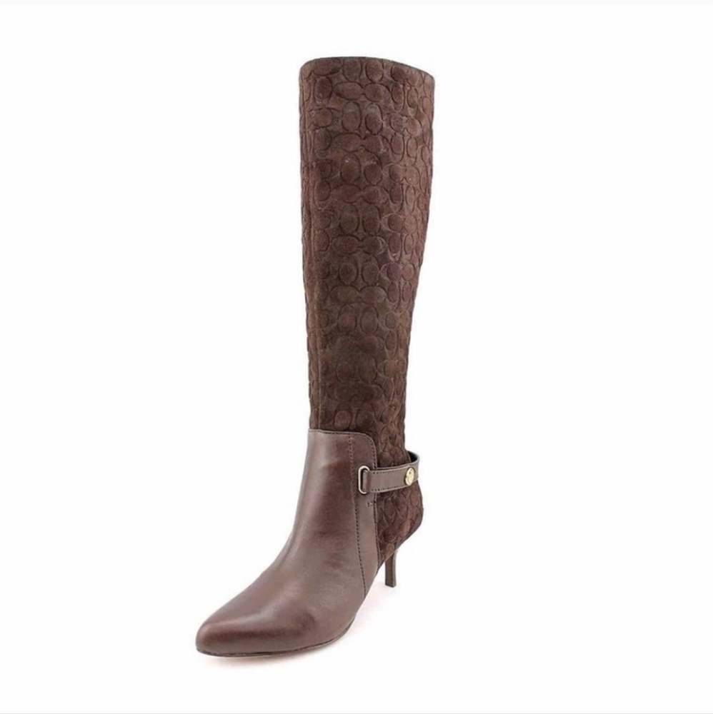 COACH Womans Farrah Chestnut Boots